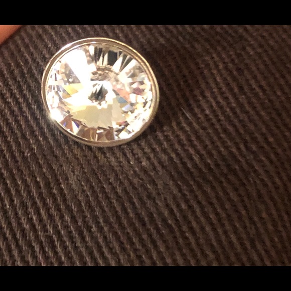 Christine Alexander Denim Jacket Sz L Rhinestone Crystal Button Up Brown - Picture 11 of 13